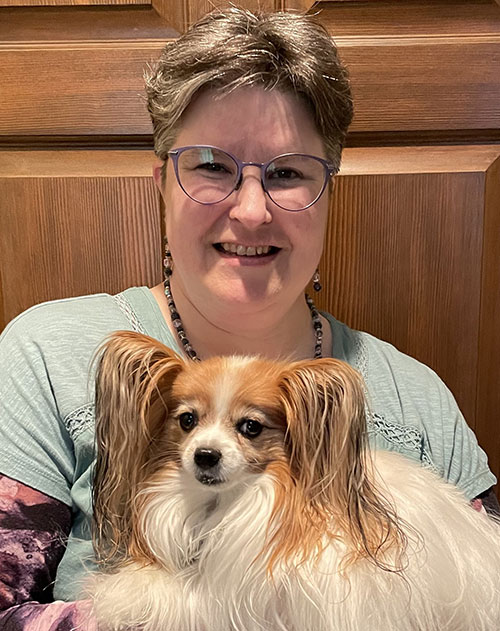 Lisa and her dog Peanut